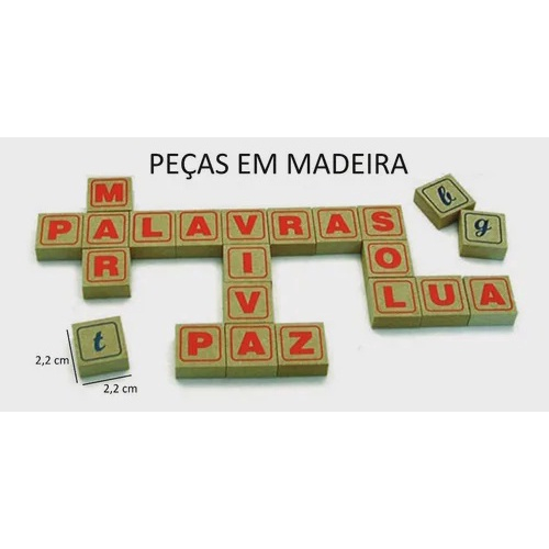 Jogo Educativo De Alfabetização Formando Palavras Em Madeira em Promoção na  Americanas