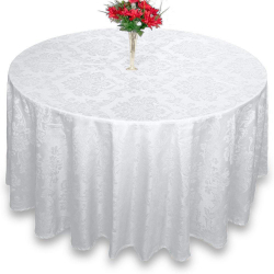 Toalha Mesa Sala Jantar Redonda Jacquard Branca 4 Lugares Menor preço em Toalha Mesa Sala Jantar Redonda Jacquard Branca 4 Lugares