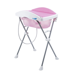 Banheira Banho Bebê Burigotto Tchibum Rosa Com Suporte e Trocador Menor preço em Banheira Banho Bebê Burigotto Tchibum Rosa Com Suporte e Trocador