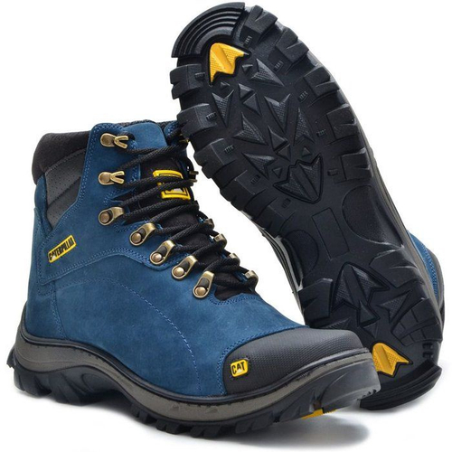 Bota Masculina CAT Caterpillar Sintética Azul Ardósia - MAGAZINE