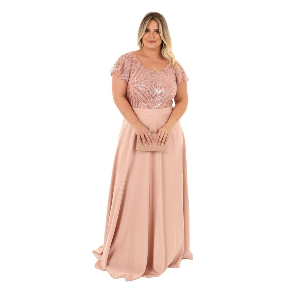 Vestidos fashion plus size rose