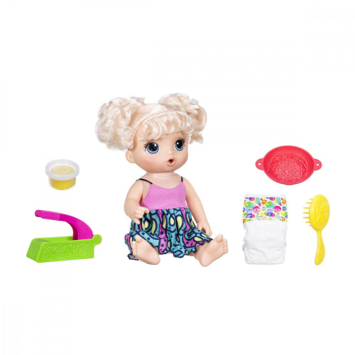 Boneca Baby Alive Adoro Macarrão Hasbro 38cm Loira