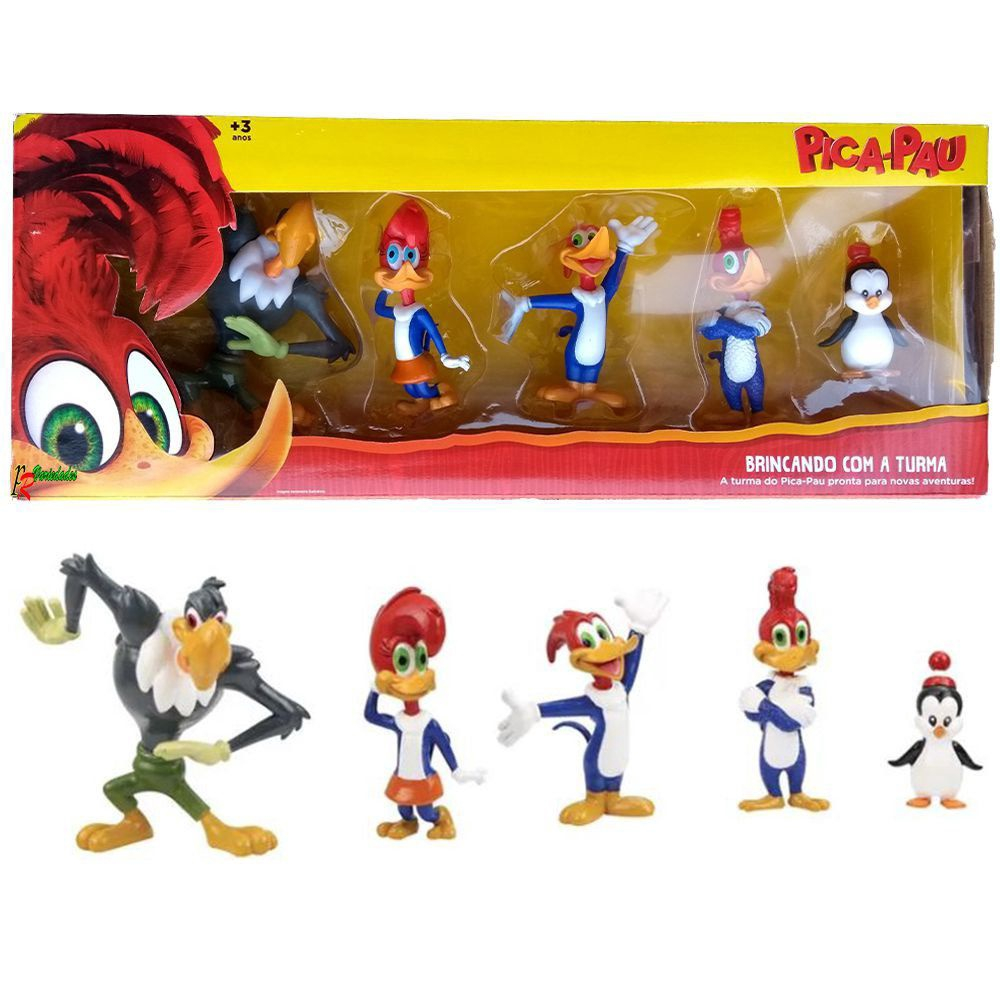 Pica-pau Brincando Com A Turma Set c/ 5 Figuras Original Dtc em Promoção na  Americanas