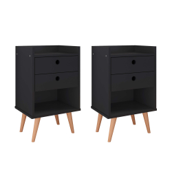 Conjunto 2 Mesas de cabeceira Canto Quarto Moderna Retrô Bento - Preto Fosco - Lojas rpm Menor preço em Conjunto 2 Mesas de cabeceira Canto Quarto Moderna Retrô Bento - Preto Fosco - Lojas rpm
