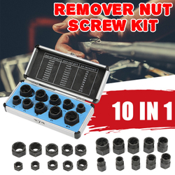 Conjunto de 10 peças Conjunto de Remoção de Extrator de Extrator de Removedor de Parafuso de Porca de Parafuso Danificado Baixo Menor preço em Conjunto de 10 peças Conjunto de Remoção de Extrator de Extrator de Removedor de Parafuso de Porca de Parafuso Danificado Baixo