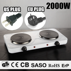 2000W elétrico duplo placa quente fogão portátil Cooktop cozinha caravana camping é boa?