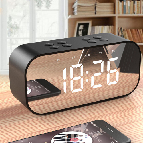 Alarm Clock Radio Com Wireless Speaker Bluetooth Fm Night Light Quartos Casa Cozinha Do Escritório Crianças Em Promoção Ofertas Na Americanas Alarm Clock Radio Com Wireless Speaker, Modern Alarm Clock Radio