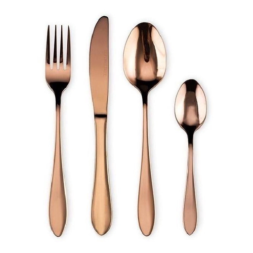 Faqueiro Cobre Rose Gold 24 Pçs Inox - Talheres Garfo Faca Colher e  Sobremesa - Presentes Criativos e Diferentes - L3 Store