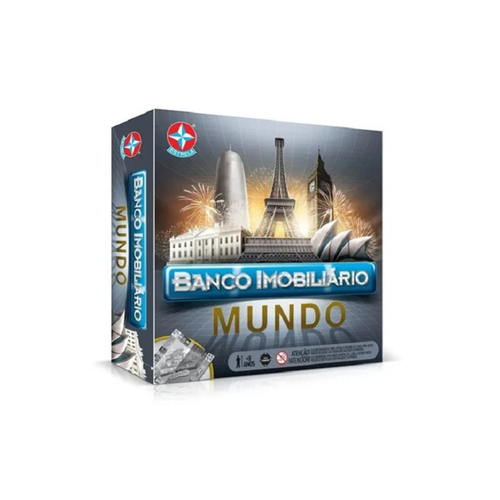 Jogo de tabuleiro Banco Imobiliario Mundo - Estrela - Pandamax