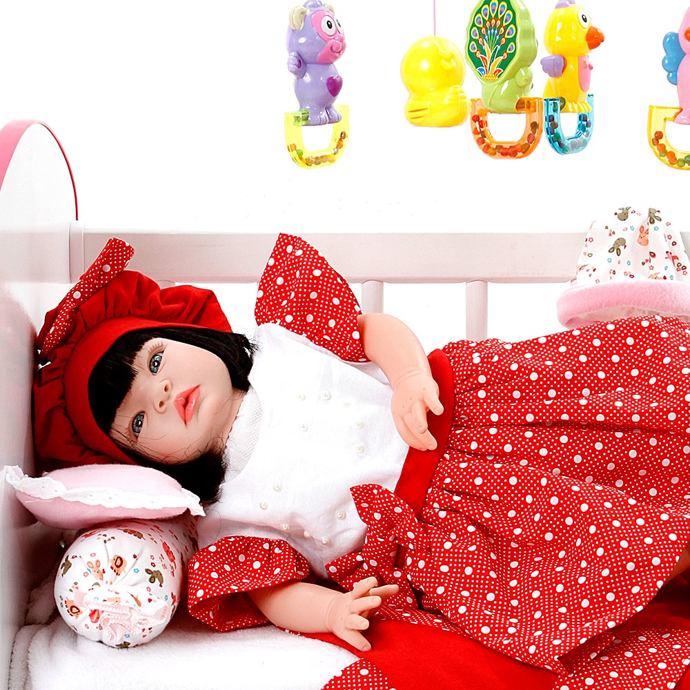 Boneca Bebe Reborn Yasmin Balone Vermelho Cegonha Reborn Dolls Mais 24  Acessórios 48cm - Chic Outlet - Economize com estilo!