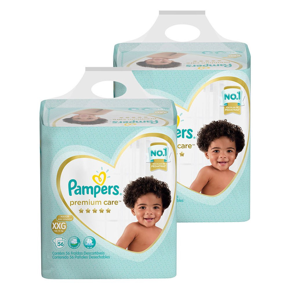 Kit De Fraldas Pampers Xxg Premium Care Jumbo 112 Unidades Em Promoção Ofertas Na Americanas