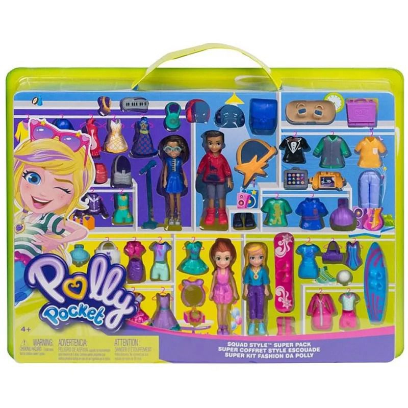 Kit 4 Bonecas Da Polly Pocket Super Armário De Animais Luxo