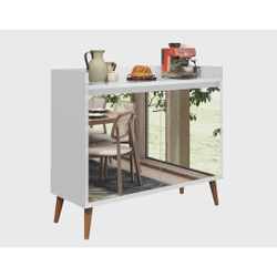Balcão Buffet Retrô com Espelho Delta 2 Portas Branco Gloss - MoveisAqui é ruim? Balcão Buffet Retrô com Espelho Delta 2 Portas Branco Gloss - MoveisAqui é boa?