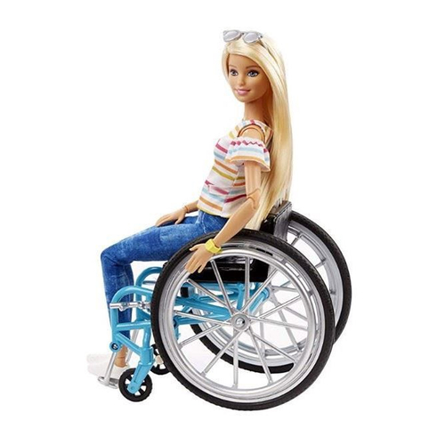 Boneca Barbie Colecionável Articulada Menina Loira Cadeirante