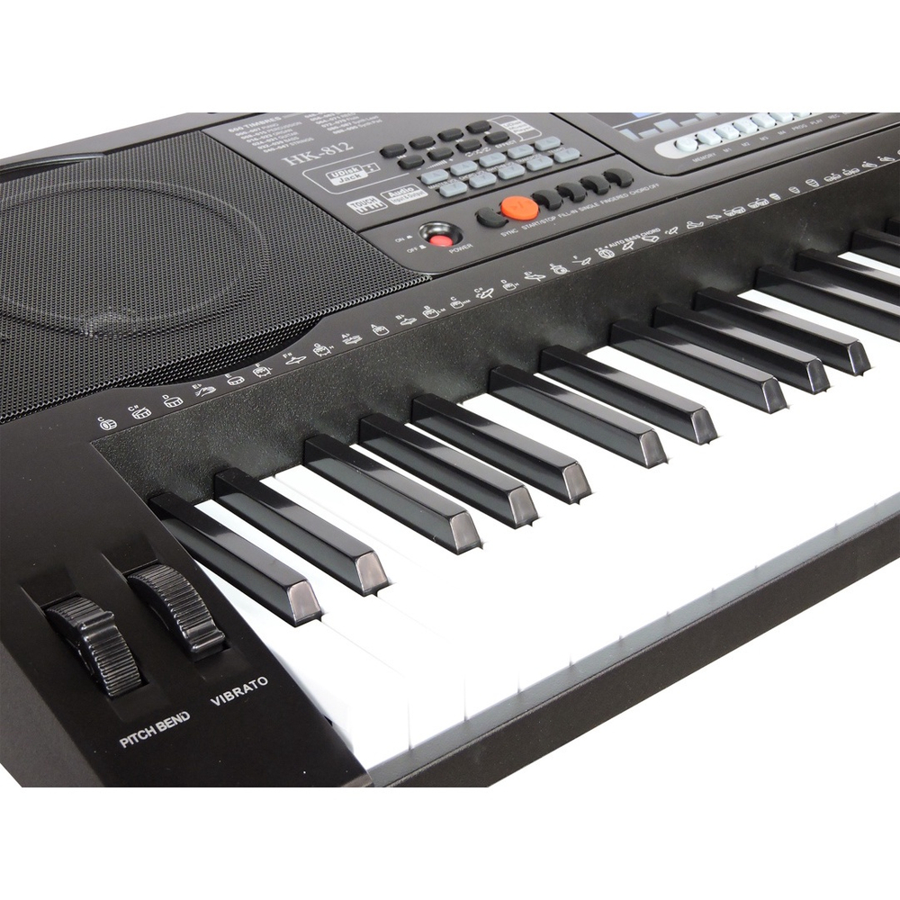 Jethrora 61 Teclas Piano Eletrônico Digital Teclado Saída MIDI 128 Sons 128  Ritmos 14 Músicas Demo Gravação Programação Tutorial de Reprodução com