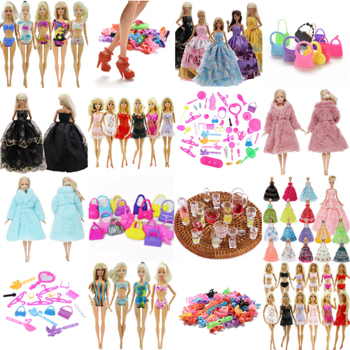 Barbie Roupas e Acessórios Conjunto Vestidos Tema Floral Sapato