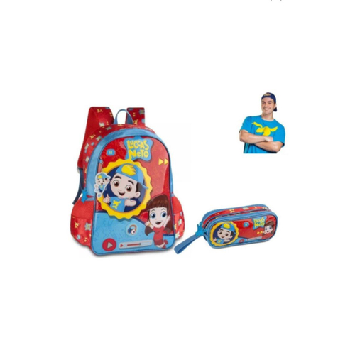 Mochila Luccas Neto Infantil Costas com Som - Original - Tem Tem