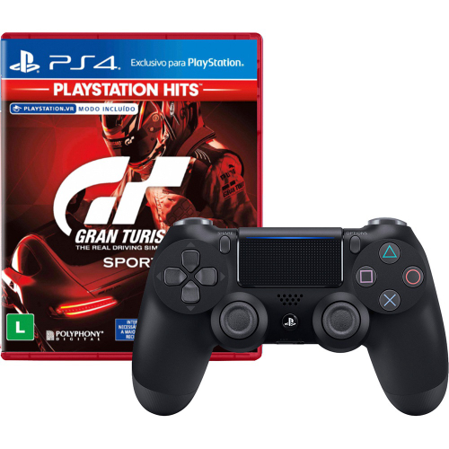 Console Playstation 4 + God of war ragnarok + 2 Controles Sem Fio Dualshock  4 Preto em Promoção na Americanas