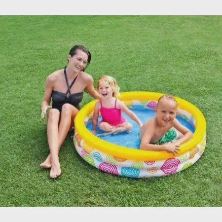 Piscina Inflavel 156 Litros Infantil 3 Aneis Colorida Intex Nas Americanas