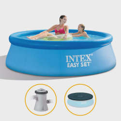 Piscina Inflável Easy Set 2.419L + Filtro + Capa é boa?