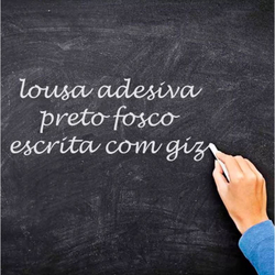 Adesivo Lousa Quadro Negro Preto Fosco 2,5m X 50cm com Giz Menor preço em Adesivo Lousa Quadro Negro Preto Fosco 2,5m X 50cm com Giz