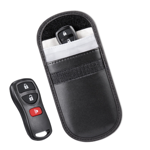 Portátil Preto Car Key Bloqueador de Sinais Pouch Keyless Entry Fob