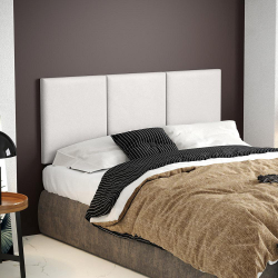 Cabeceira Cama Box Casal Valência 1.4 Corino Branco - lh Móveis Menor preço em Cabeceira Cama Box Casal Valência 1.4 Corino Branco - lh Móveis