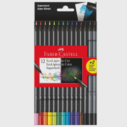 Lápis de Cor 12 Cores SuperSoft Faber Castell Menor preço em Lápis de Cor 12 Cores SuperSoft Faber Castell