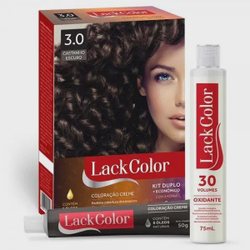 Tintura Lack Color Kit Creme 3.0 Castanho Escuro é boa?