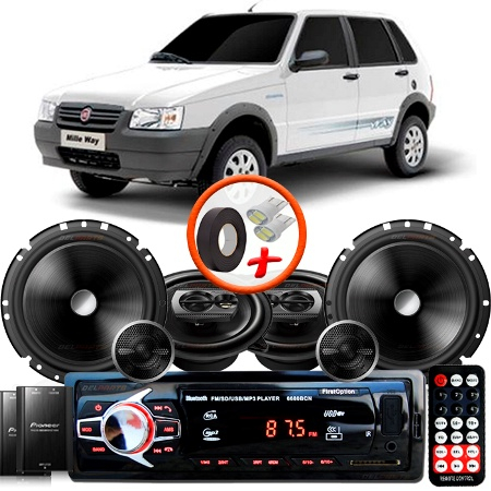 Kit Alto Falante Pionner Fiat Uno Way Ts Br Ts C Br X W Rms Tweeters Crossovers