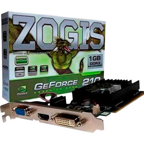 Placa De Video Pci Express 1gb Ddr3 64bits Geforce Gt 210 Zogis