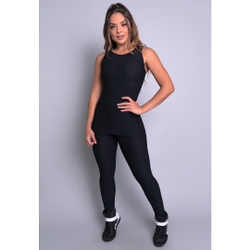 Menor preço em Macacão Longo Saia Tapa Bumbum Bolha Feminino Fitness Mvb Modas