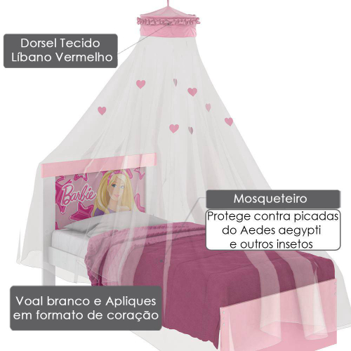 Cama Barbie Happy Branca e Rosa Pura Magia - Compre Agora