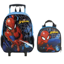 Menor preço em Kit Escolar Xeryus Spider Man Haste Mochilete 14 + Lancheira (8681 + 8684)