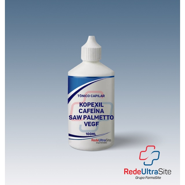 Kopexil + Cafeína + Saw Palmetto + vegf - Tônico capilar 100mL em ...