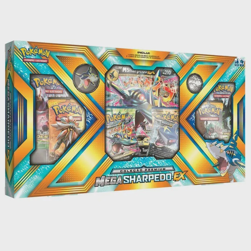 Pokemon Box Cole O Premium Mega Sharpedo Ex Em Promo O Ofertas