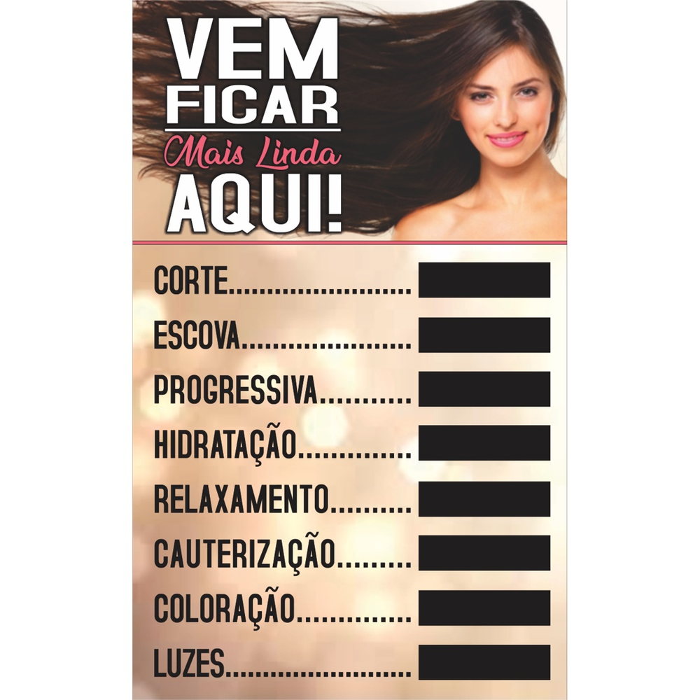 BANNER SHOW DE BELEZA, Banner para Salão de Cabeleireiro