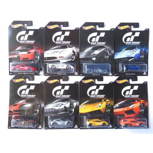 Hot Wheels Set Gran Turismo completo LACRADO com 8 peças.