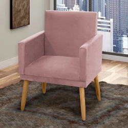 Poltrona Cadeira Decorativa Nina Recepção Sala Escritório Suede Rosê é ruim? Poltrona Cadeira Decorativa Nina Recepção Sala Escritório Suede Rosê é boa?