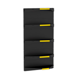 Kit 5 Bandejas Para Gondola Canto 196 Flex 40 Preto Pe Amarelo