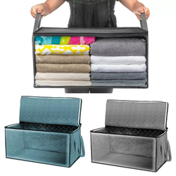 Saco de armazenamento doméstico dobrável Roupa cobertores Cestas de organizador de caixa de armazenamento é boa?