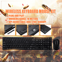 2.4 GHz teclado para jogos sem fio Keycaps de chocolate e 1600 dpi Mouse Combo Set para pc Laptop preto é boa?