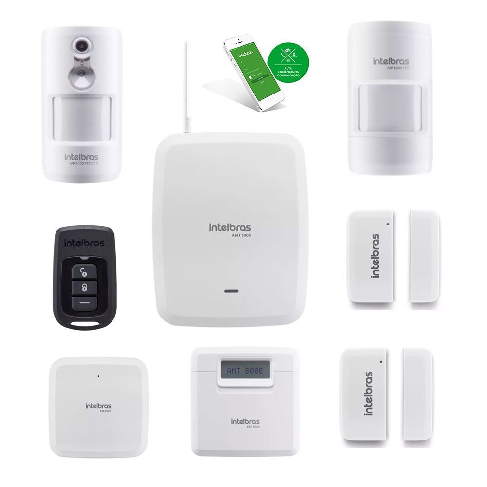 Kit de Alarme Intelbras WiFi AMT 8000 WiFi Monitorada