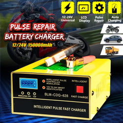 12 V/24 V 200000mAh Pulso Reparação Carregador de Bateria Do Carro Lead Acid Automático Inteligente Motorcycle Truck Carregador de Emergência lcd Dismaly é boa?