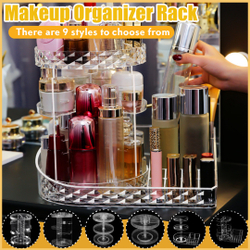 360 ° Rotativo Acrílico Transparente Mesa de Banheiro Estudo de Armazenamento de Cosméticos Maquiagem Organizador Display Spinning Rack Grande Capacidade Menor preço em 360 ° Rotativo Acrílico Transparente Mesa de Banheiro Estudo de Armazenamento de Cosméticos Maquiagem Organizador Display Spinning Rack Grande Capacidade