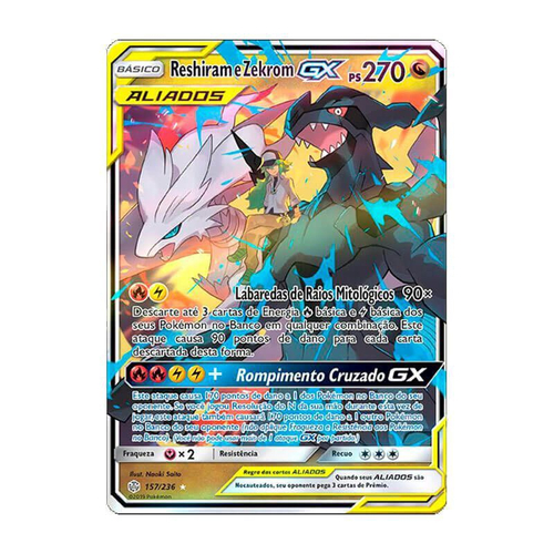 Card Pokemon Tcg - Reshiram e Charizard Gx(20/214) Aliados - Produto  Oficial, Jogo de Tabuleiro Pokemon Tcg Nunca Usado 90465018