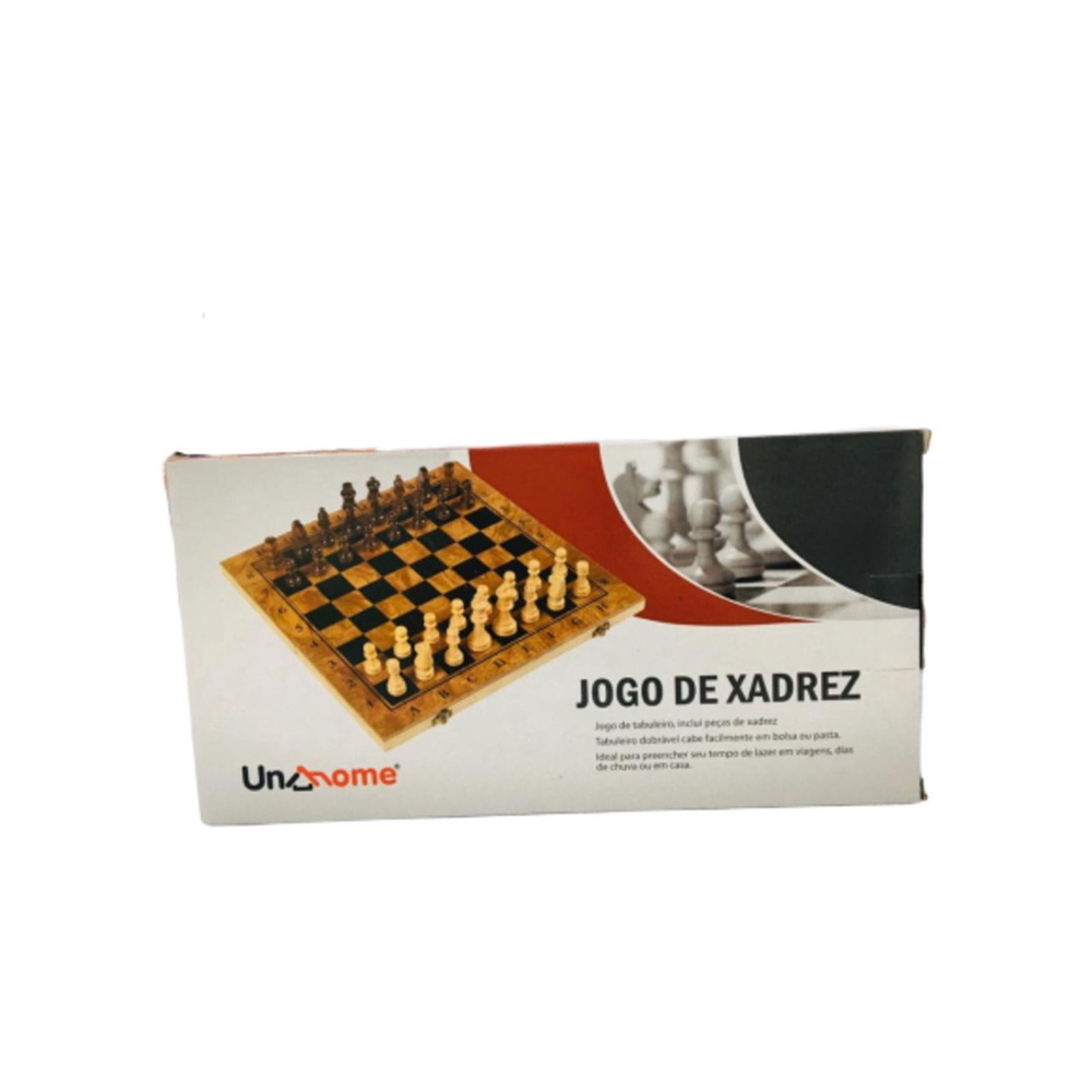 Jogo De Xadrez Tabuleiro Box Grande 39x39 Oficial Jogo Dama no