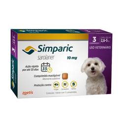 Simparic 10 mg Antipulgas e Carrapatos para cães 2,6 a 5 kg 3 Comprs é boa?