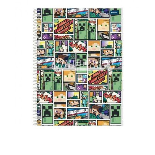 Kit 2 Cadernos Espiral Minecraft + Caderno Desenho Minecraft