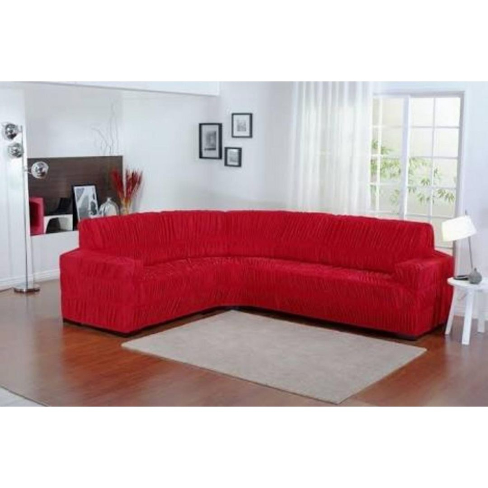 Capa De Sofa De Canto 21 Elasticos Até 6 Lugares Vermelho em Promoção na  Americanas